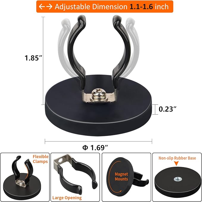 MUTUACTOR Universal Magnetic Mount Heavy Duty Hooks - Image 5