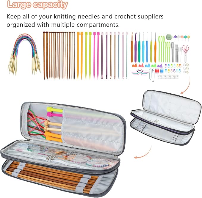 MYBAGZING Knitting Needles Case, Knitting & Crochet Accessory Organizer - Image 5