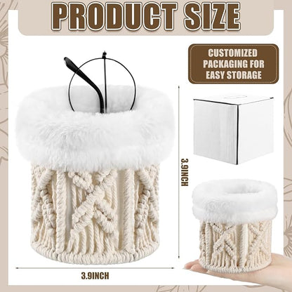 Geelin 2 Pcs Glasses Holder for Nightstand Eyeglass Stand Boho Fuzzy Decor for - Image 2