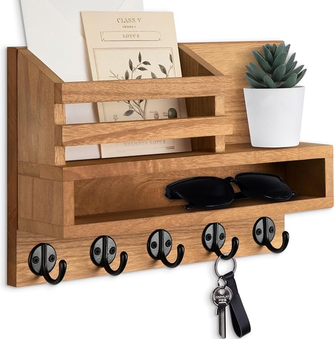 Key and Mail Holder Wall Mount, Key Hanger by Lucundm