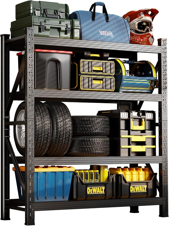63" H Storage Garage Shelving Unit, 2500LBS Heavy Duty Metal Shelves by SGFHNV