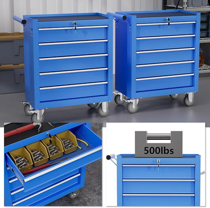 5-Drawer Tool Chest, Rolling Tool Cart - Image 5