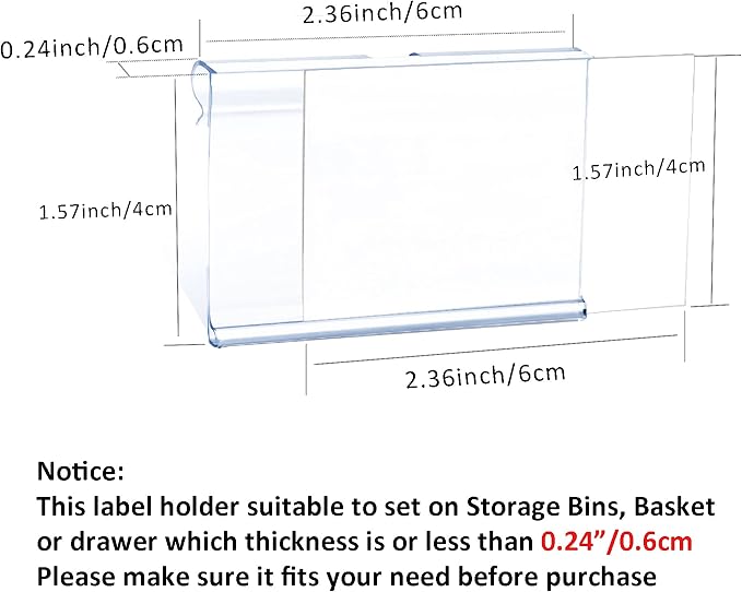 50pcs Labels for Storage Bins Plastic Label Clip, Basket Labels Clip On Wire - Image 2