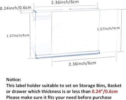 50pcs Labels for Storage Bins Plastic Label Clip, Basket Labels Clip On Wire - Image 2