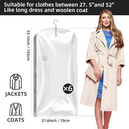 Hanging Vacuum Storage Bags, 6 Pack Hanging Storage Bags - Image 2