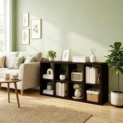 CTESNE【Wooden Thick Frame 8 Cube Storage Organizer Shelf - Image 2