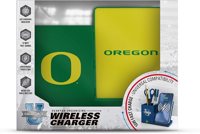 SOAR NCAA Unisex Cell Phone Wireless Charging Stand and Desktop Organizer - Image 2