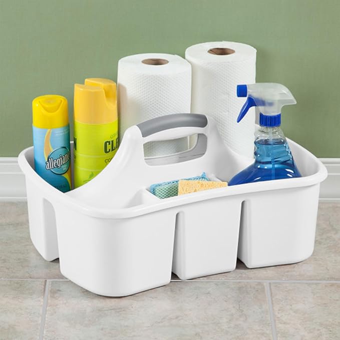 Sterilite Divided Ultra Caddy, Portable Storage to Hold Bathroom and Cleaning - Image 3