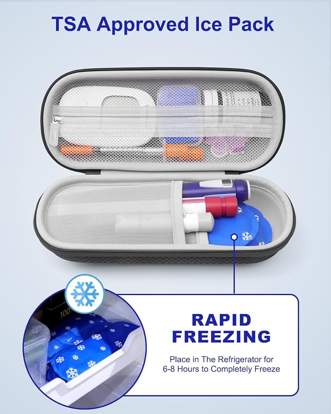 Krypthos Insulin Cooler Travel Case, Diabetes Travel Bag - Image 4