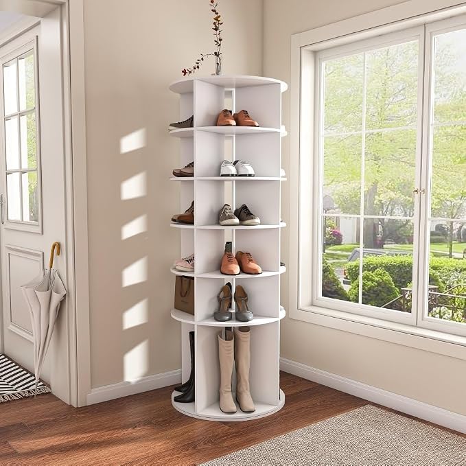 Shoe Organizer 6-Tier Spinning Shoe Rack - Image 8