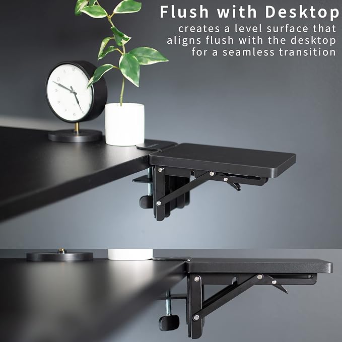 VIVO Clamp-on 6 x 9 inch Desk Extender, Wrist Support, Armrest Tray, Table Mount - Image 8