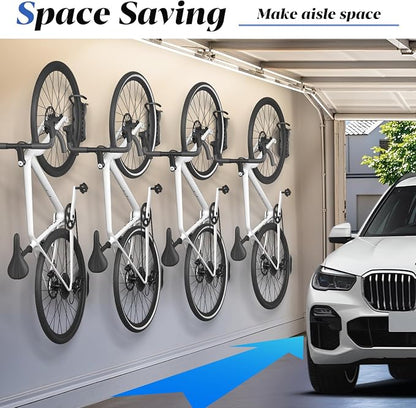 Goovilla Swivel Bike Wall Mount 4 Pack, Space Saving Bike Hangers - Image 2
