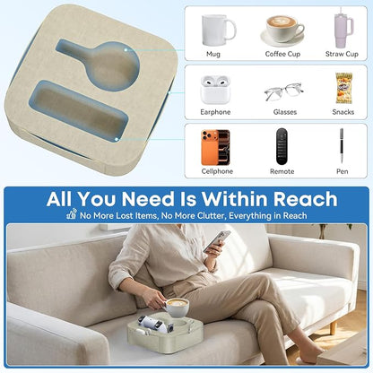 Couch Cup Holder Pillow, Couch Caddy - Image 2