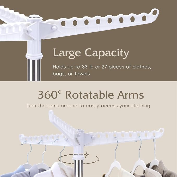 Beaudaily Clothes Drying Rack, Foldable Laundry Drying Rack, Indoor 59-Inch - Image 5