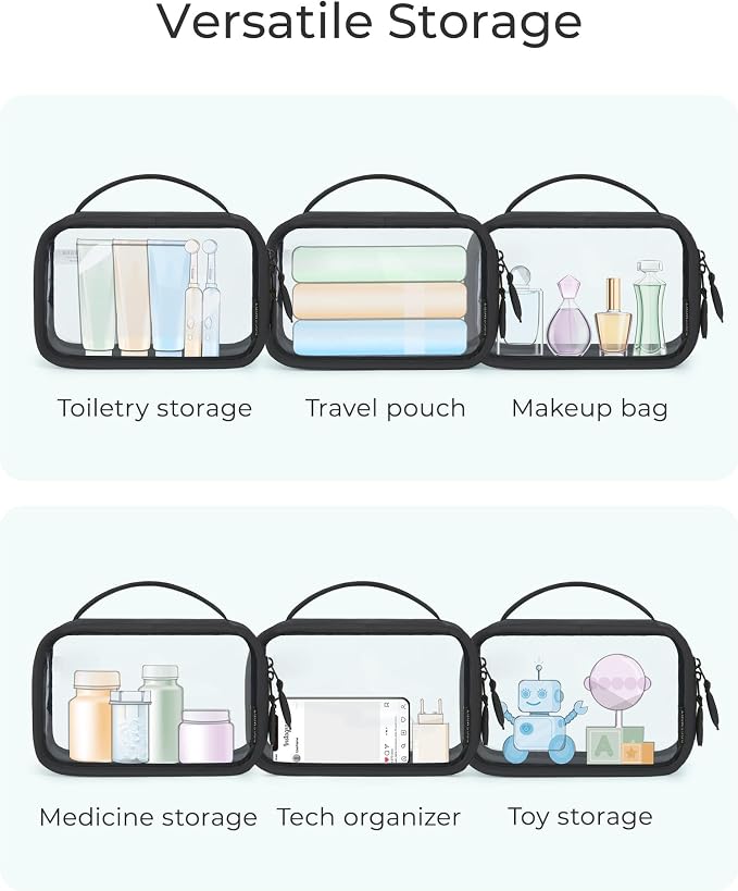 BAGSMART Clear Makeup Bag - Image 4