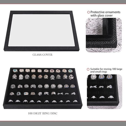 Julysky 4 Pcs/set Stackable Jewelry Organizer Trays - Image 4