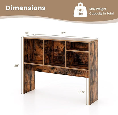 Tangkula Desktop Bookshelf, Countertop Storage Hutch - Image 3