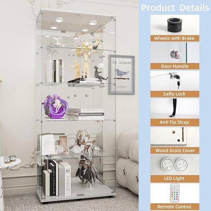 Beauty4U Glass Display Cabinet - Image 4
