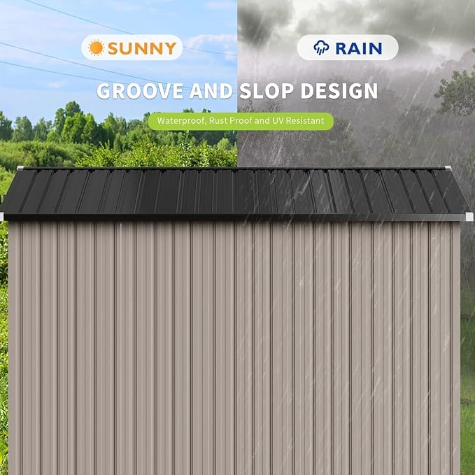 Aoxun 10x8 FT Outdoor Storage Shed - Image 4
