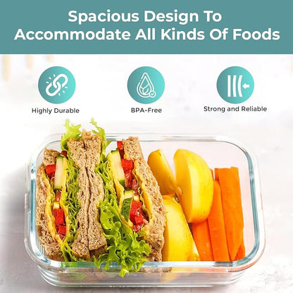 Razab 35 Pc Set Glass Food Storage Containers - Image 5
