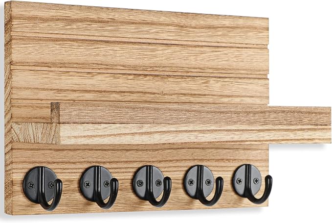 Lwenki Key Holder for Wall, Decorative Key and Mail Holder - Image 2
