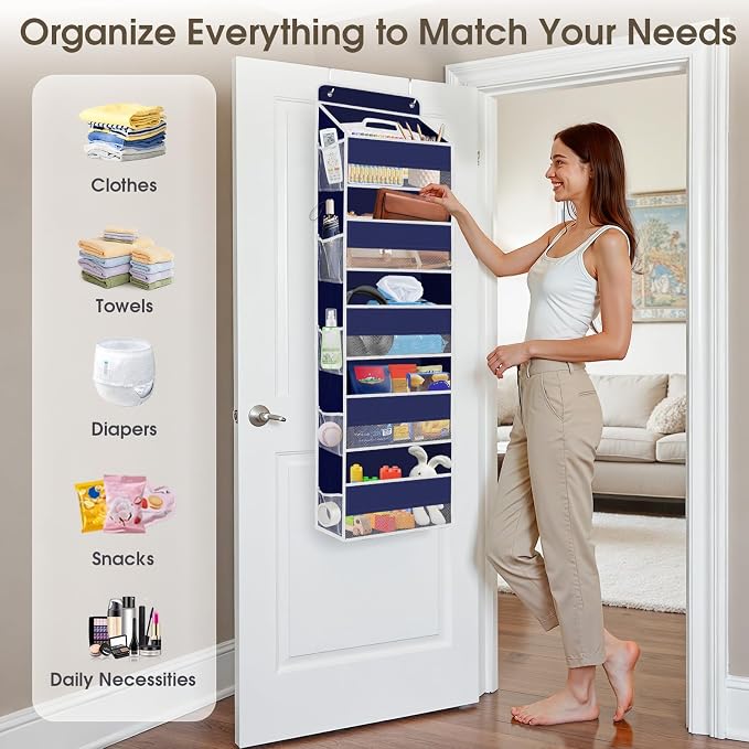 2 Pack Over The Door Organizer, Hanging Storage Organizer - Image 6
