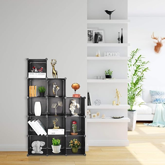 TUMUCUTE Cube Storage Organizer, DIY Plastic Closet Cabinet Modular Bookcase - Image 2