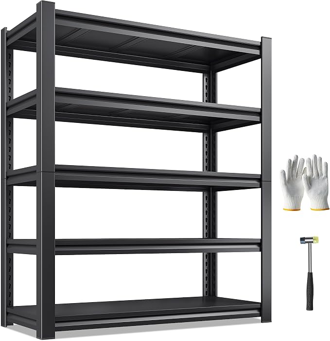 REIBII Garage Shelving 3000 LBS Storage Shelves Adjustable Metal Shelving by REIBII