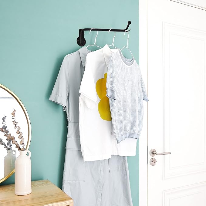 Mkono Wall Mounted Drying Rack Laundry Clothes Hanger - Image 2