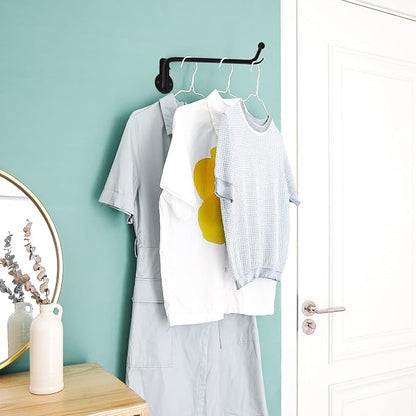 Mkono Wall Mounted Drying Rack Laundry Clothes Hanger - Image 2