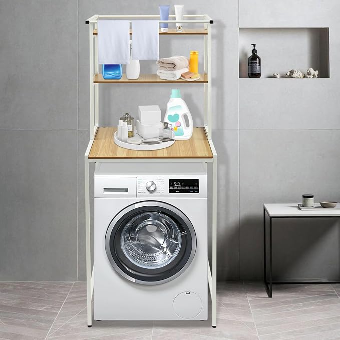 Over Washer and Dryer Shelves, Dryer Storage Shelf, 3 Tiers Laundry Room - Image 5
