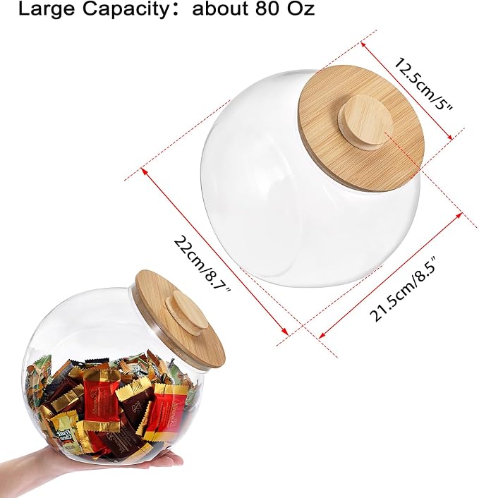 ELLDOO Clear Slanted Plastic Storage Jar - Image 3