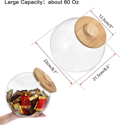 ELLDOO Clear Slanted Plastic Storage Jar - Image 3