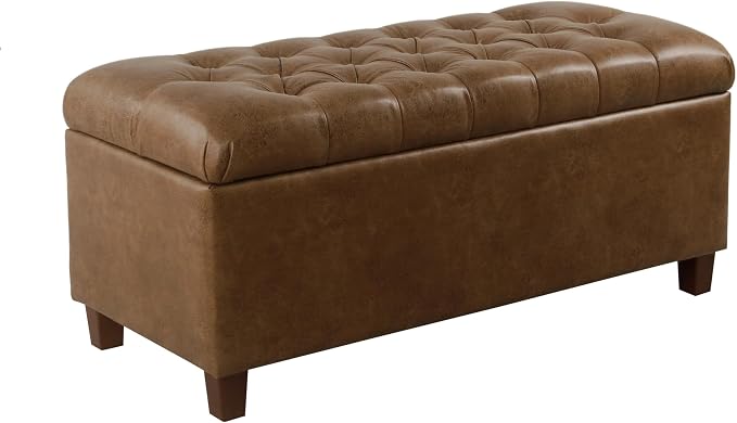 HomePop 40" Button Tufted Storage Bench by HomePop