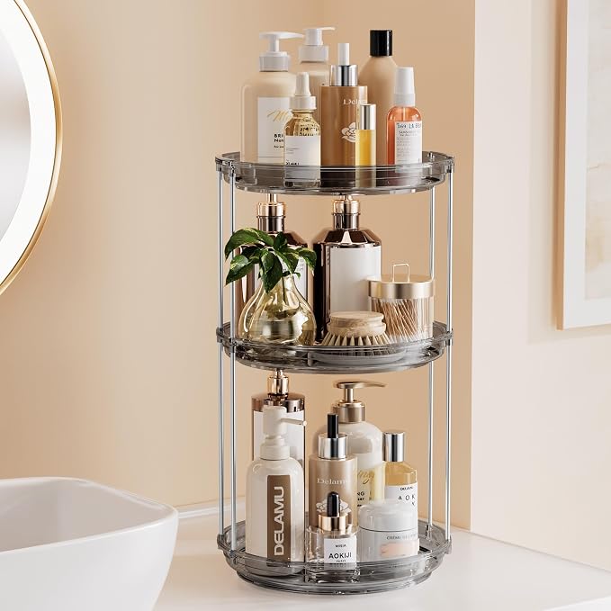 Delamu 3 Tier Rotating Makeup Organizer - Image 8
