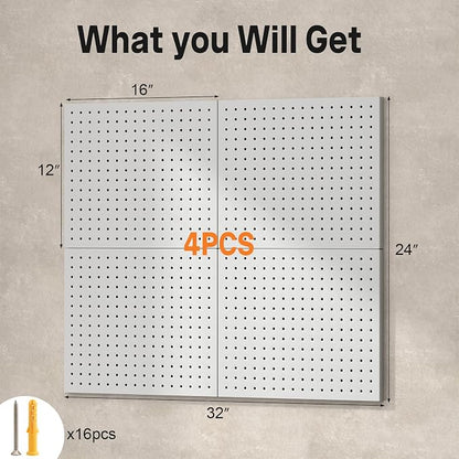 Pegboard, Metal PegBoard Panels, Steel Wall Pegboard, Metal Peg Board Wall - Image 2