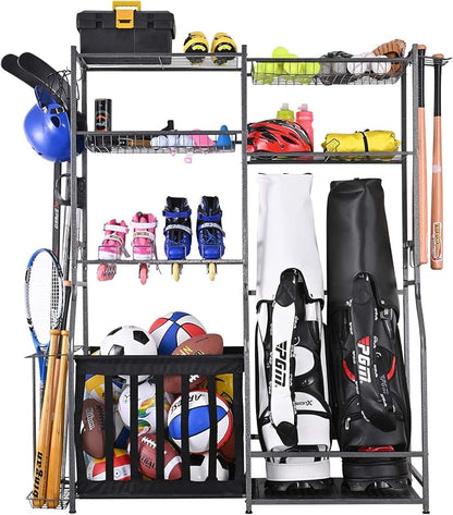 Mythinglogic Garage Sports Equipment Storage, 2 Golf Bag Storage Stand and by Mythinglogic