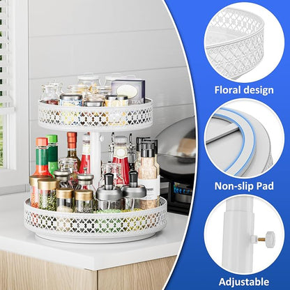 Lazy Susan Organizer 2 Tier - Image 5