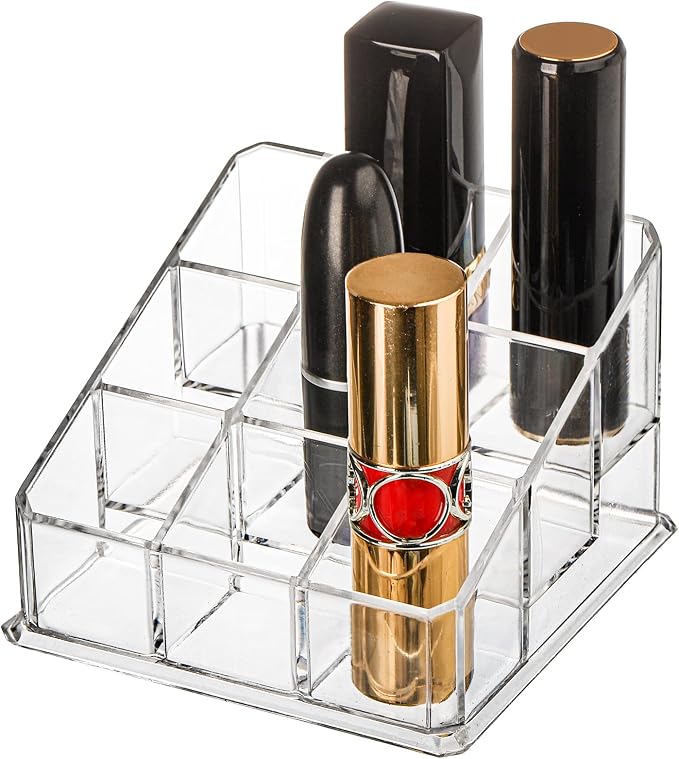 Foraineam 6 Pack Lipstick Holder Organizer, 9 Spaces Clear Lip Stick Storage - Image 3