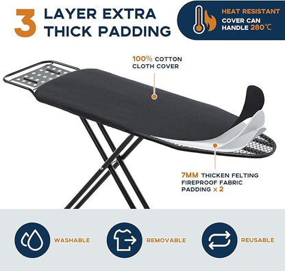 Ironing Board Full Size, RAINHOL 54"x13" Heavy Duty Compact Ironing Board - Image 3