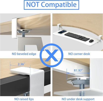 suptek Large Keyboard Tray Under Desk Pull Out - Image 5
