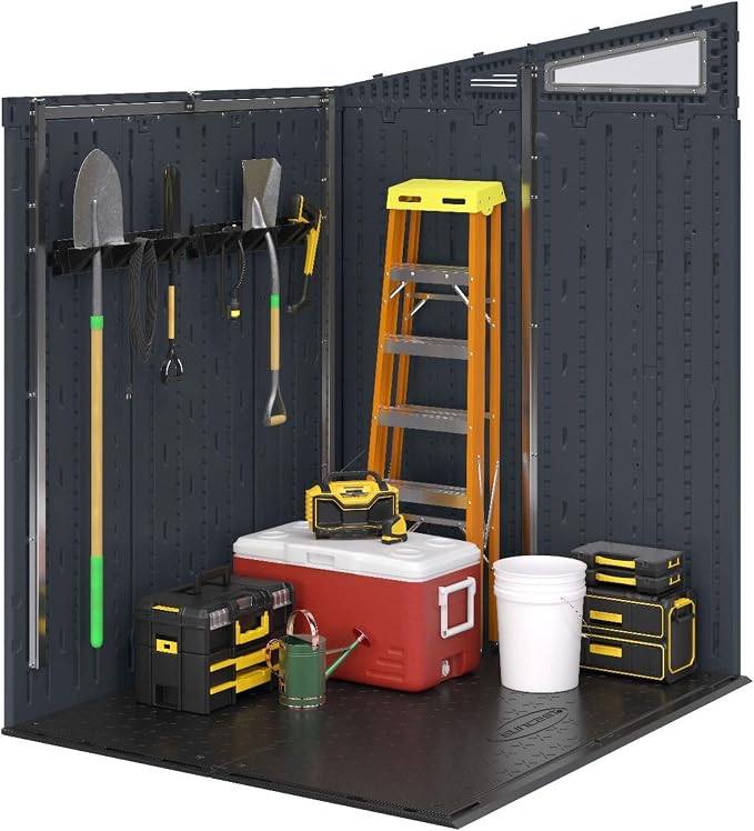 Suncast 2 Pack Long Handle Tool Organizer, Resin Wall Mount Storage Rack - Image 9