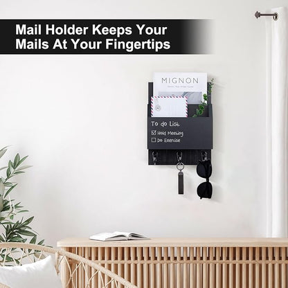 Key and Mail Holder for Wall Mount, Entryway Mail Holder - Image 5