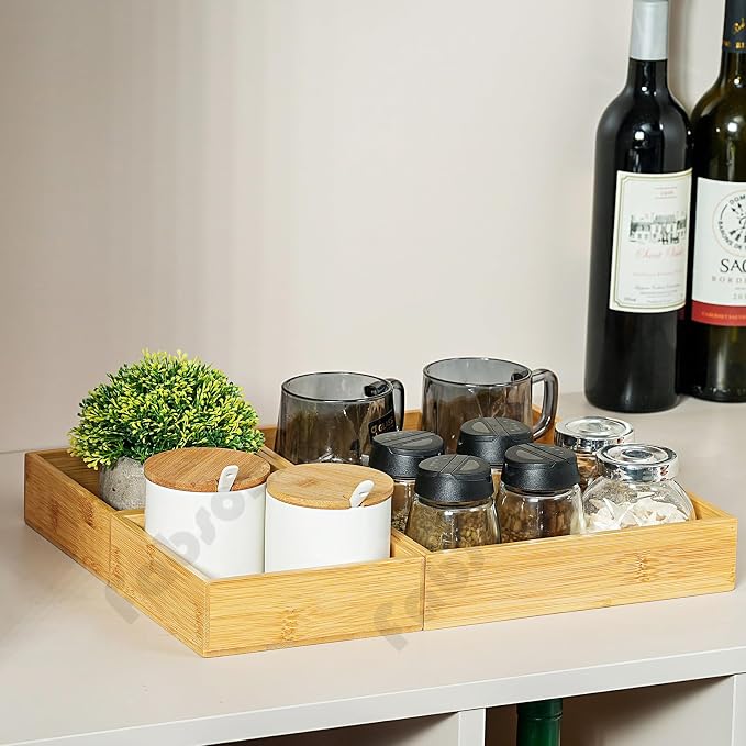 Fabsome Drawer Organizer, Small Wooden Container Tray - Image 8
