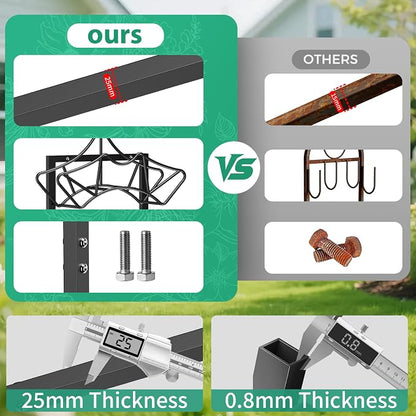 Garden Hose Holder Holds 160Ft Hoses, Heavy-Duty Freestanding Water Hose Stand - Image 4