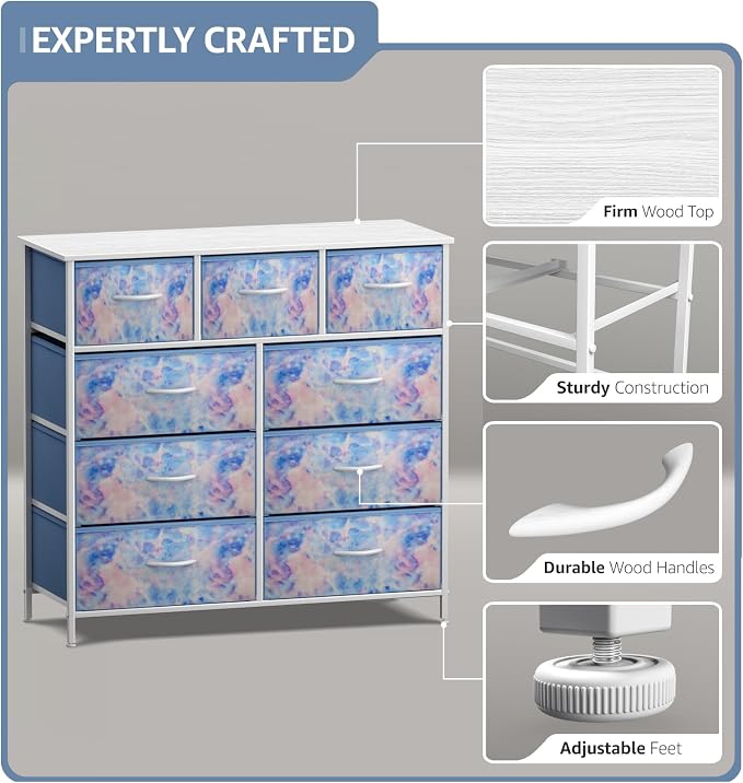 Sorbus Kids Dresser with 9 Drawers - Image 4
