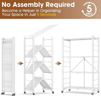 Fenbeli Foldable Shelves with Wheels - Image 7