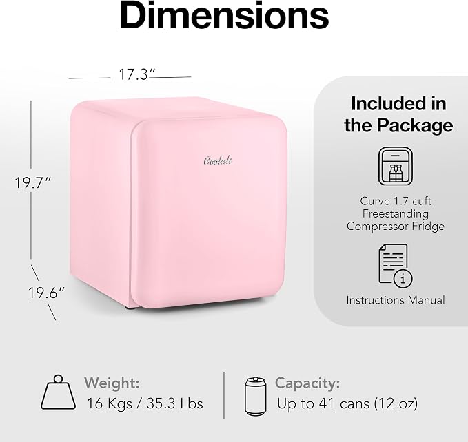 Cooluli Curve 1.7 cu ft Mini Fridge - Image 6