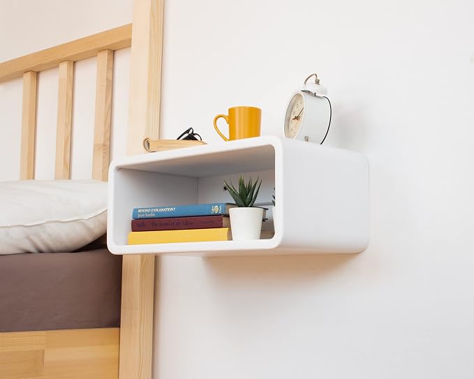 Floating Nightstand Wooden, Bedside Table, Nightstand Shelf, Wall Mounted - Image 9