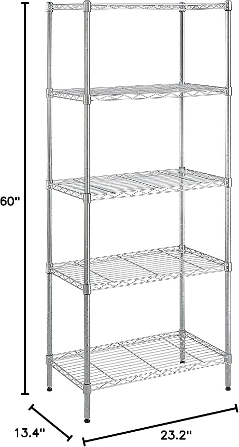 Amazon Basics 5-Shelf Adjustable, Storage Shelving Unit, Steel Organizer Wire - Image 10
